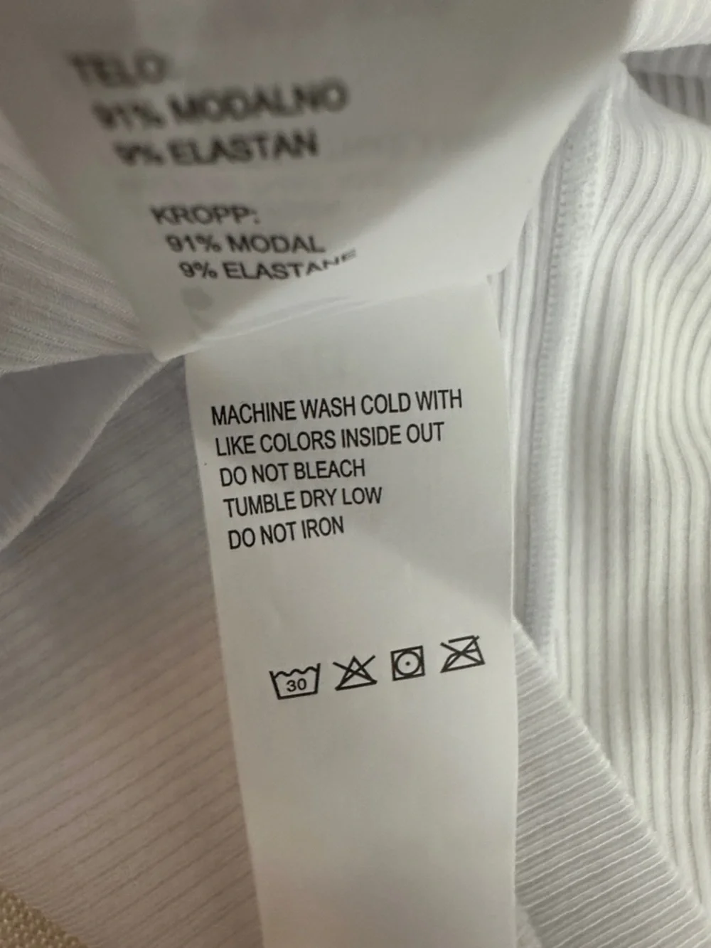 Fabletics White Ribbed V-Neck Tank with Racerback - Picture 5 of 6